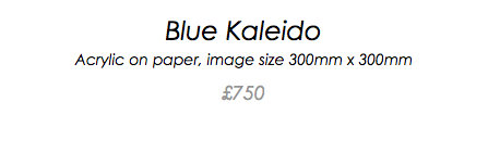 Blue Kaleido Acrylic on paper, image size 300mm x 300mm £750