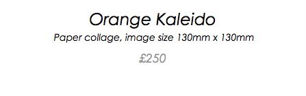 Orange Kaleido Paper collage, image size 130mm x 130mm £250 